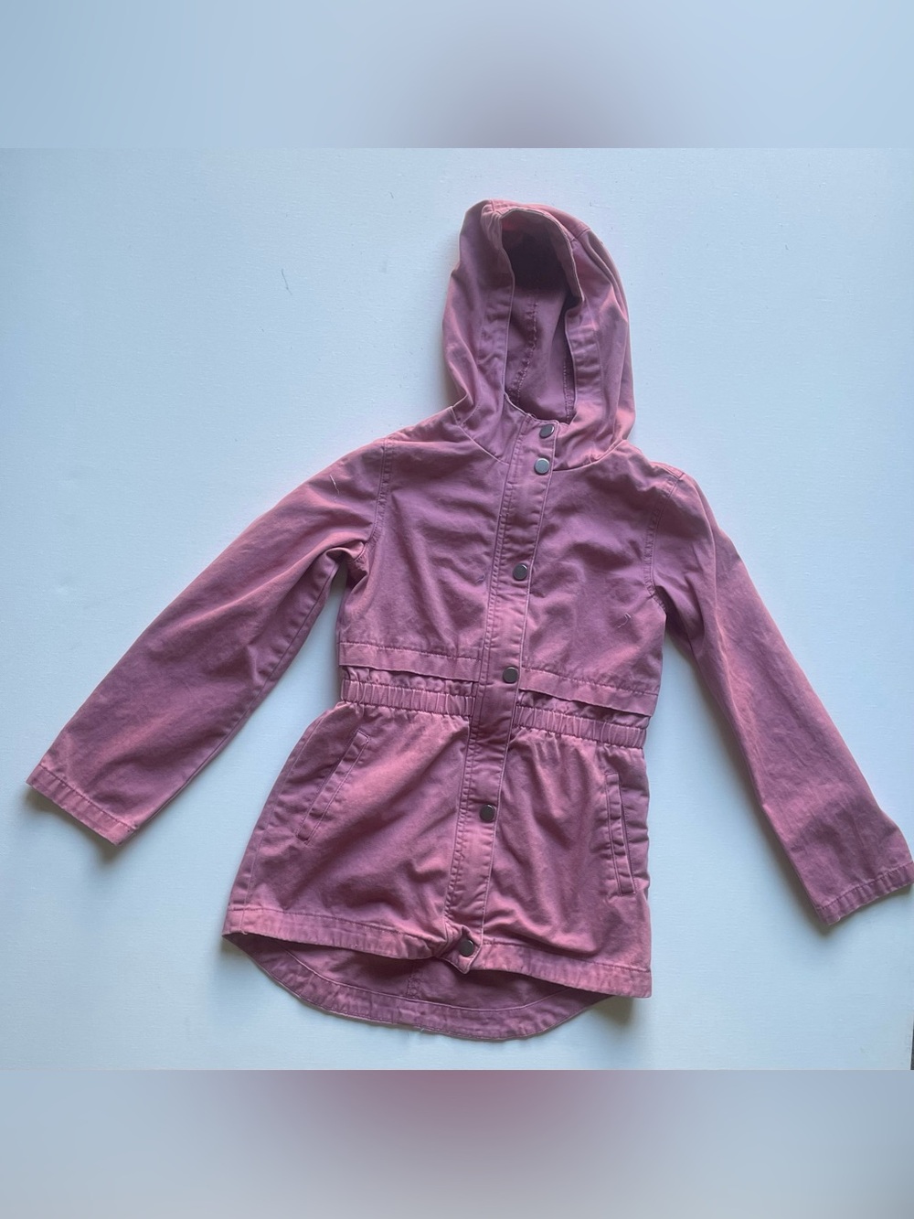 C&C California Hooded Utility Jacket Girls Size 8 Pink Cotton